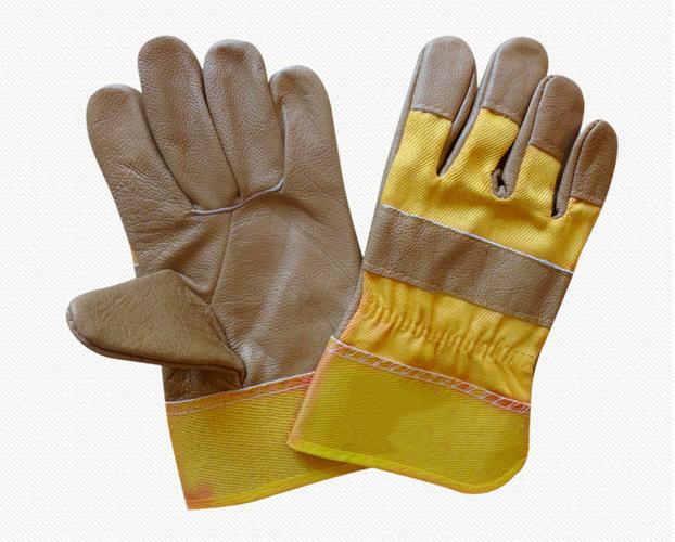 工业五金 劳保用品 手套 黄布分掌短皮花皮半皮电焊劳动手套防护用品